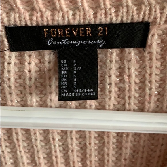 Pink Cropped Sweater From Forever 21 - Picture 3 of 3